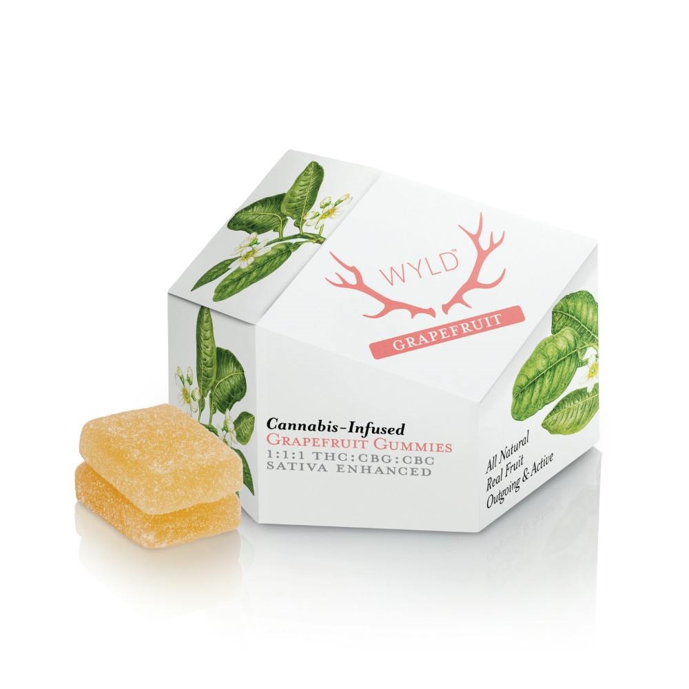 Gummies - Sativa - THC:100mg CBG:100mg CBC:100mg - 10pk - Grapefruit