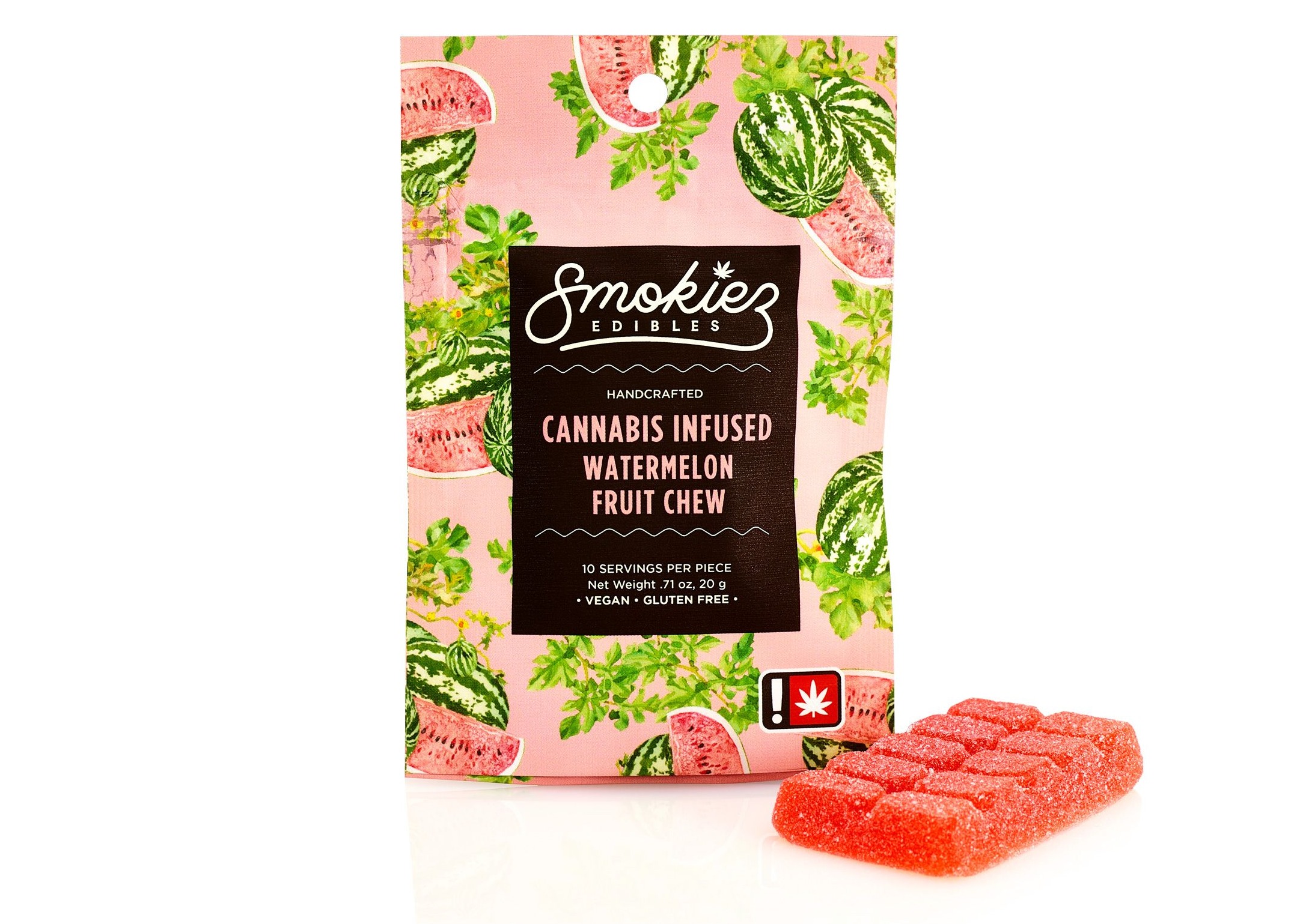 Watermelon Hybrid Scored-Single Piece 100mg THC Fruit Chew