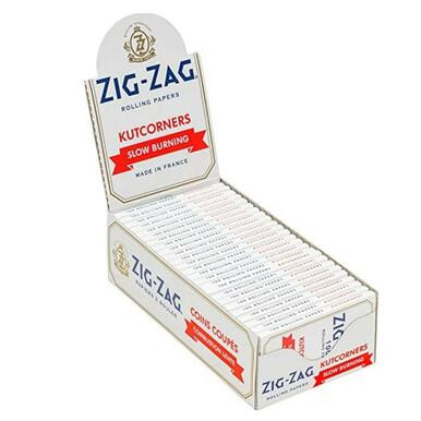 Zig Zag Kutcorners Slow Burning Rolling Papers - White