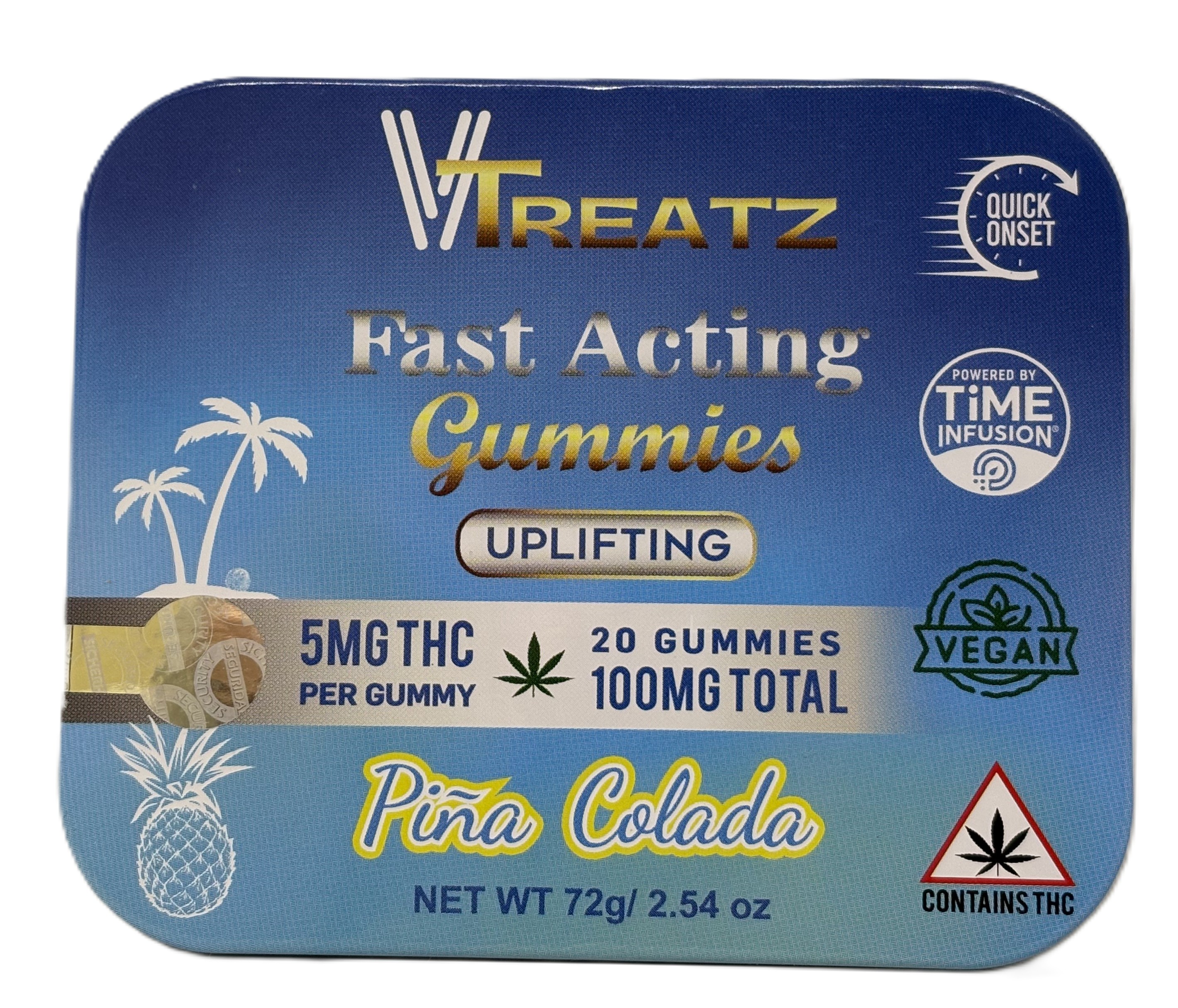 Pina Colada | 100mg Fast Acting THC Sativa Gummies