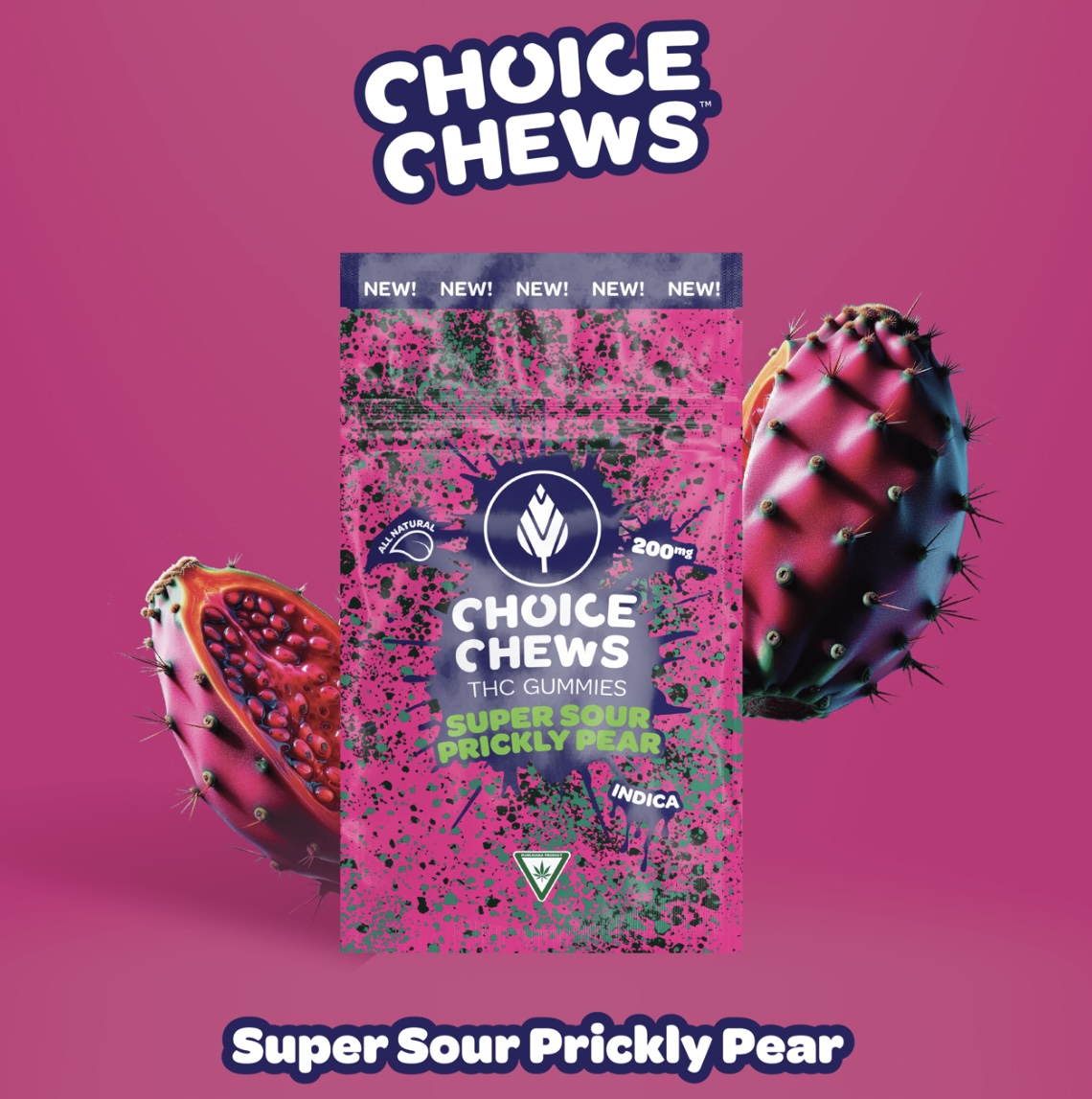 Choice: Super Sour Prickly Pear 200mg (I)