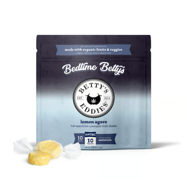 Bedtime Betty's - Lemon Agave + Melatonin - Sleep - Fruit Chews - 100mg (10pk)