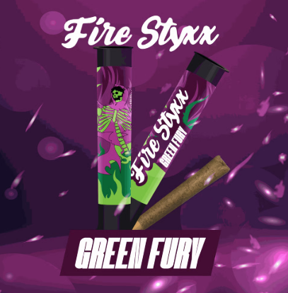 Fire Styxx - Infused Pre-roll 1g - Green Fury