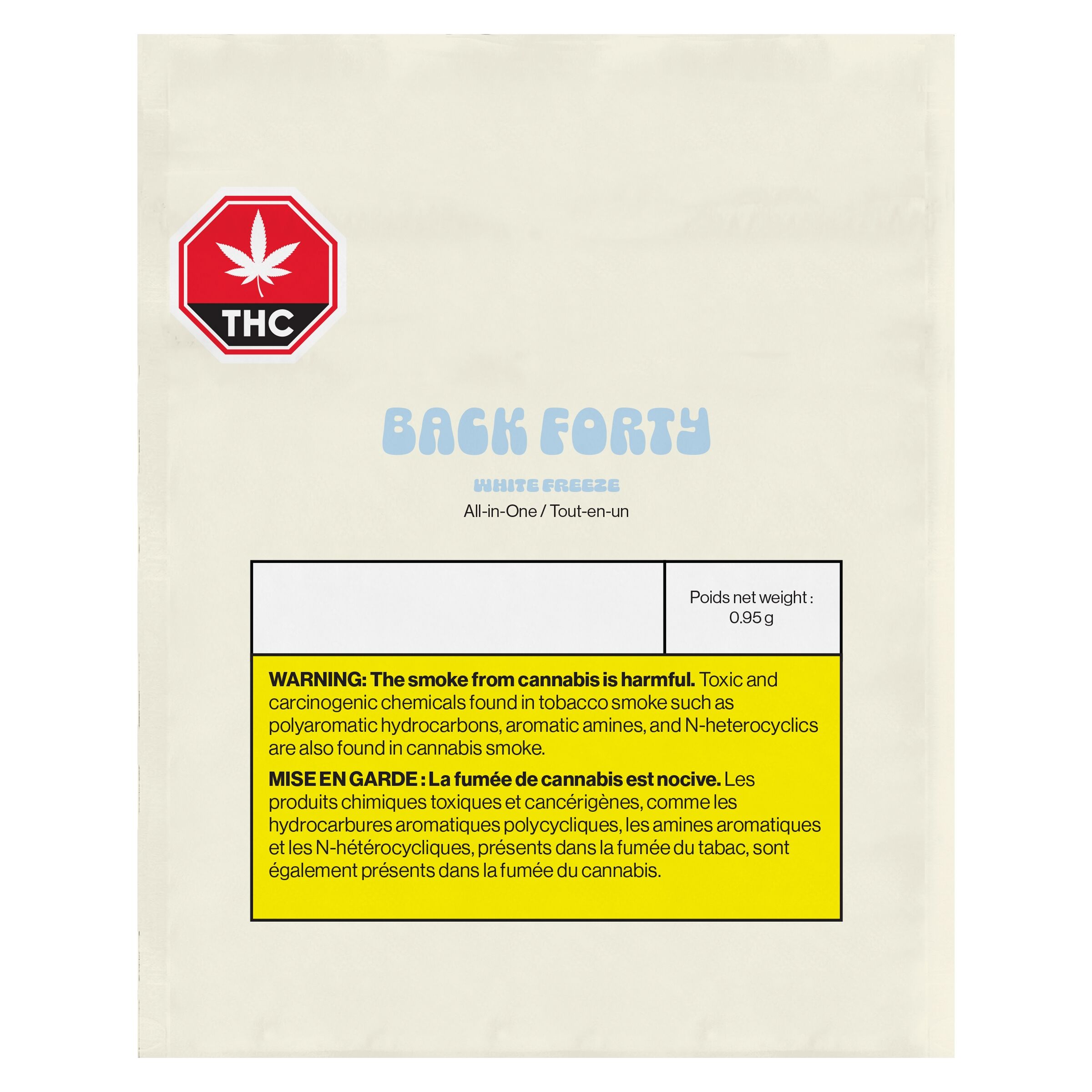 Back Forty - White Freeze All-In-One Vape - 0.95g