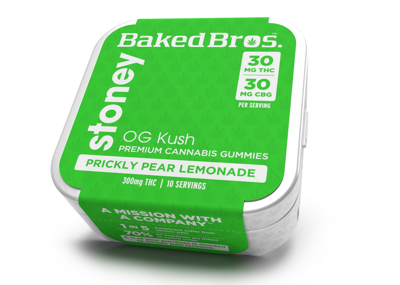 Prickly Pear Lemonade Stoney Gummies | 300mg | 1:1 THC:CBG