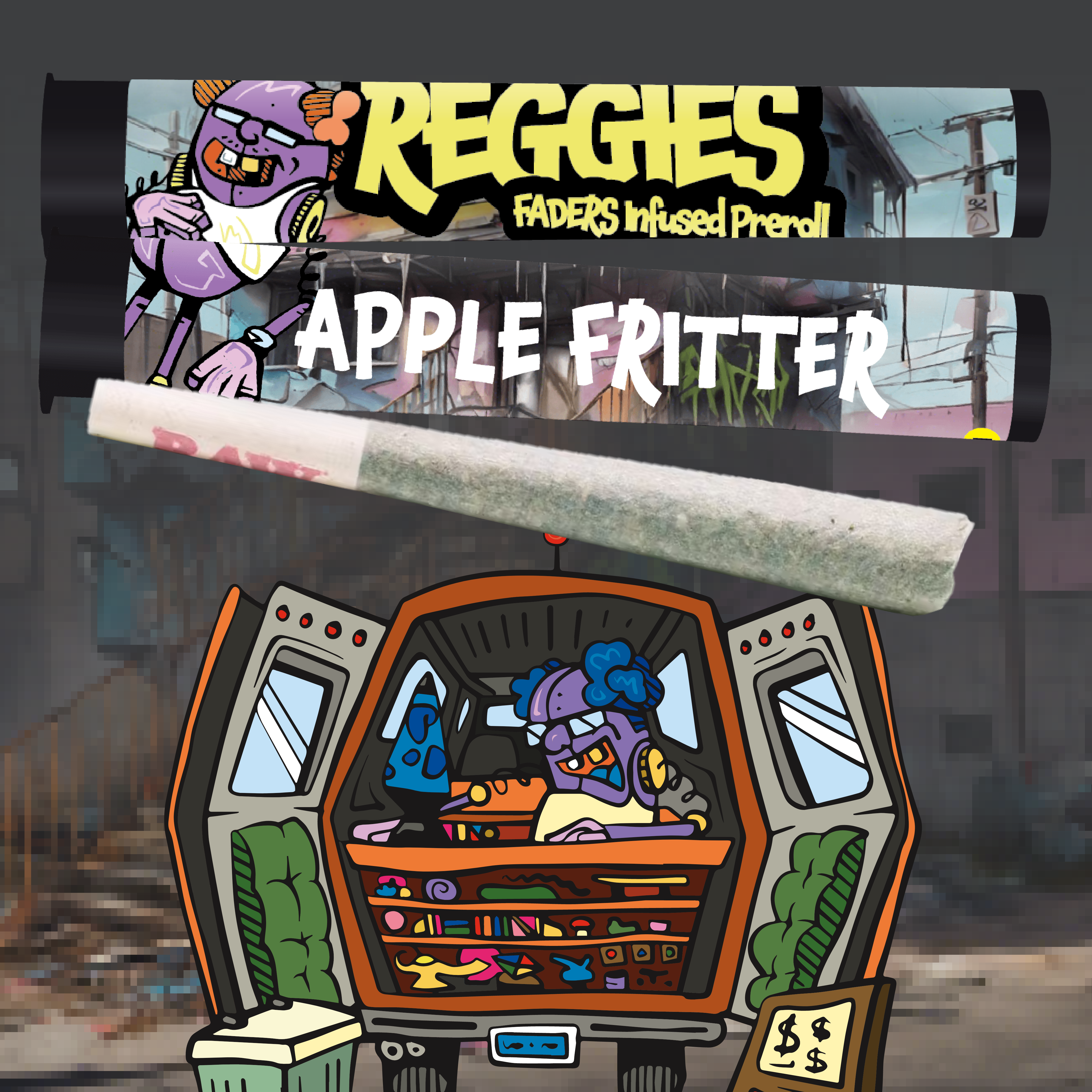 Reggie's Faders | Apple Fritter | Infused Pre-roll | 1.25g | Hybrid