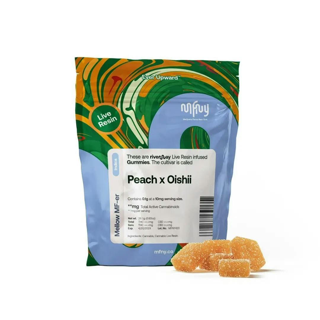 MFNY Peach x Oishii 3pk 10mg Live Resin Gummies