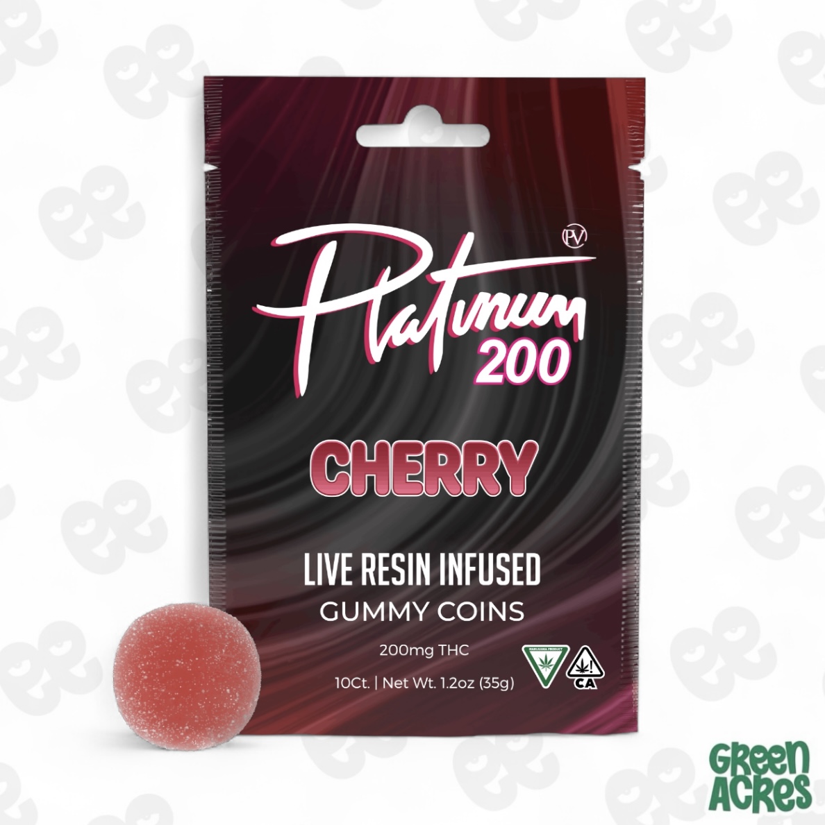 Platinum: Cherry 200MG Live Resin Gummies