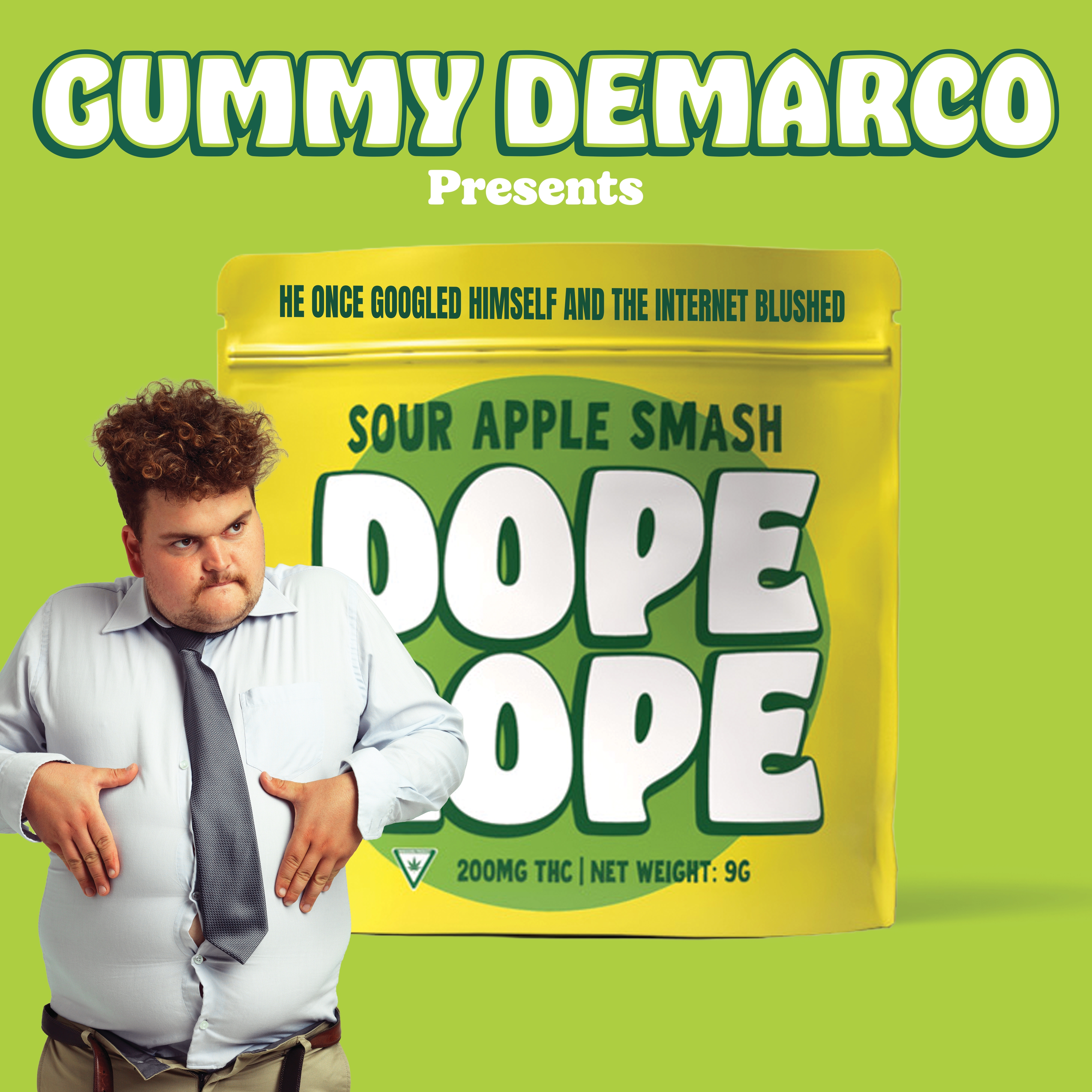 DOPE ROPE | Sour Apple Smash | 200MG | Premium Gummy Rope