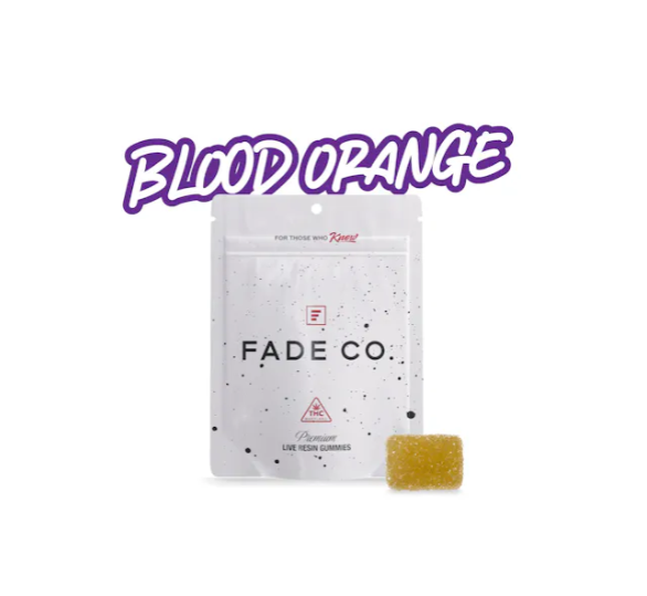 Ⓥ FADE CO. Live Resin Gummies 100mg: Blood Orange 10pk