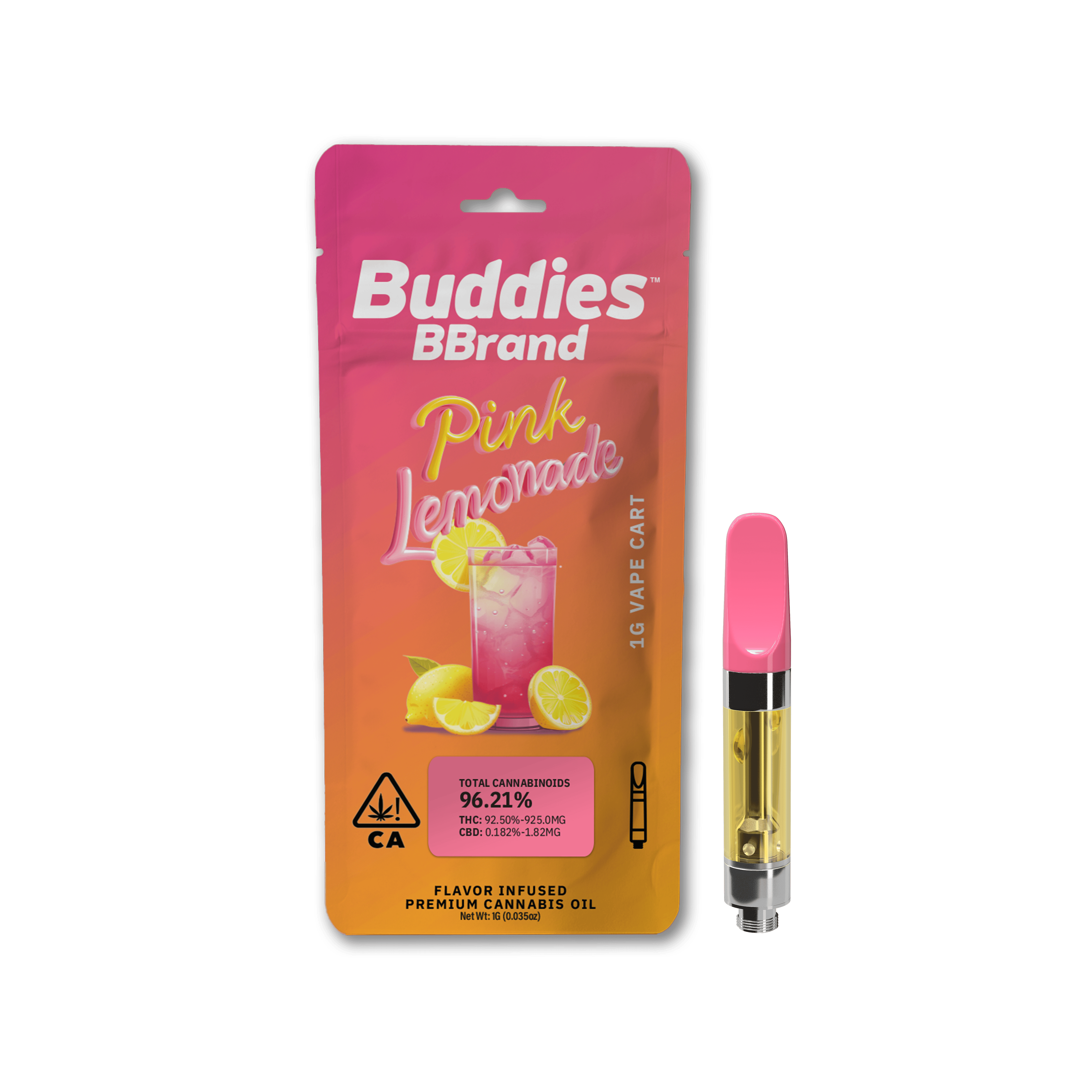 Buddies - Pink Lemonade - Cart 1G Dist Flavored