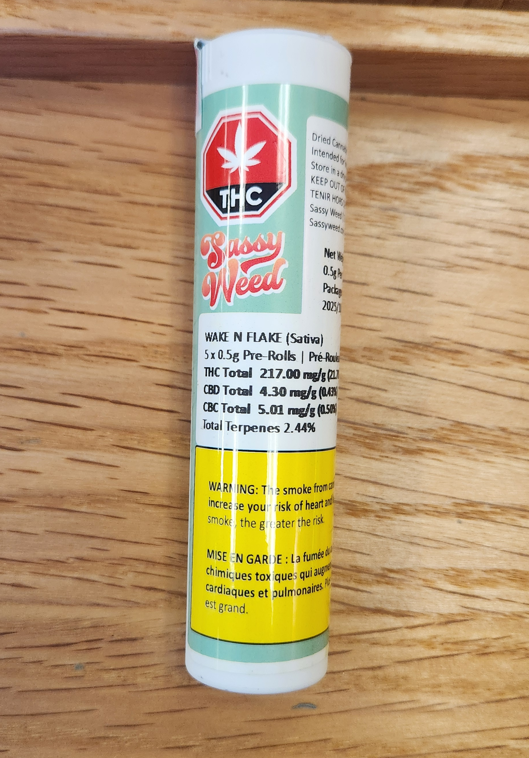 Sassy Weed : Wake N Flake Pre-Rolls (5pk)
