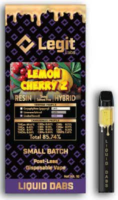 Legit Labs Lemon Cherry Z Cured Resin Disposable
