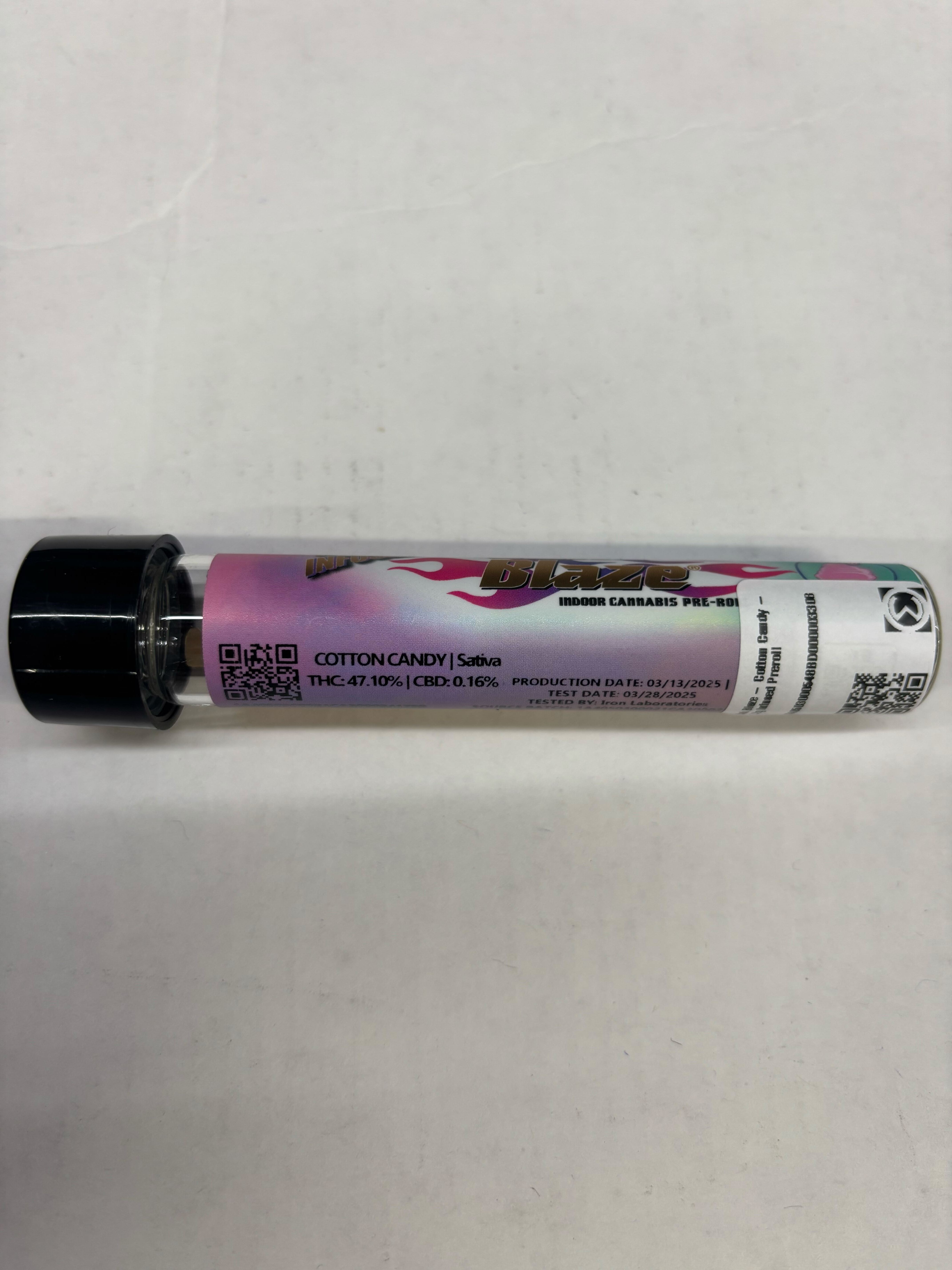 Cali Blaze - Cotton Candy - 1.2g Infused Preroll