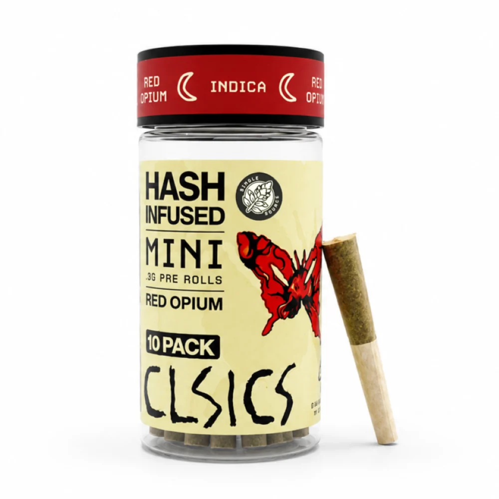 Clsics Hash Infused Preroll 10pk - Red Opium 2.5g at Harborside