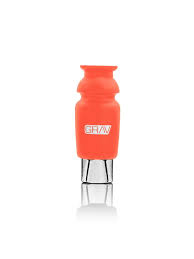 Silicone Capped Glass Scarlet Orange