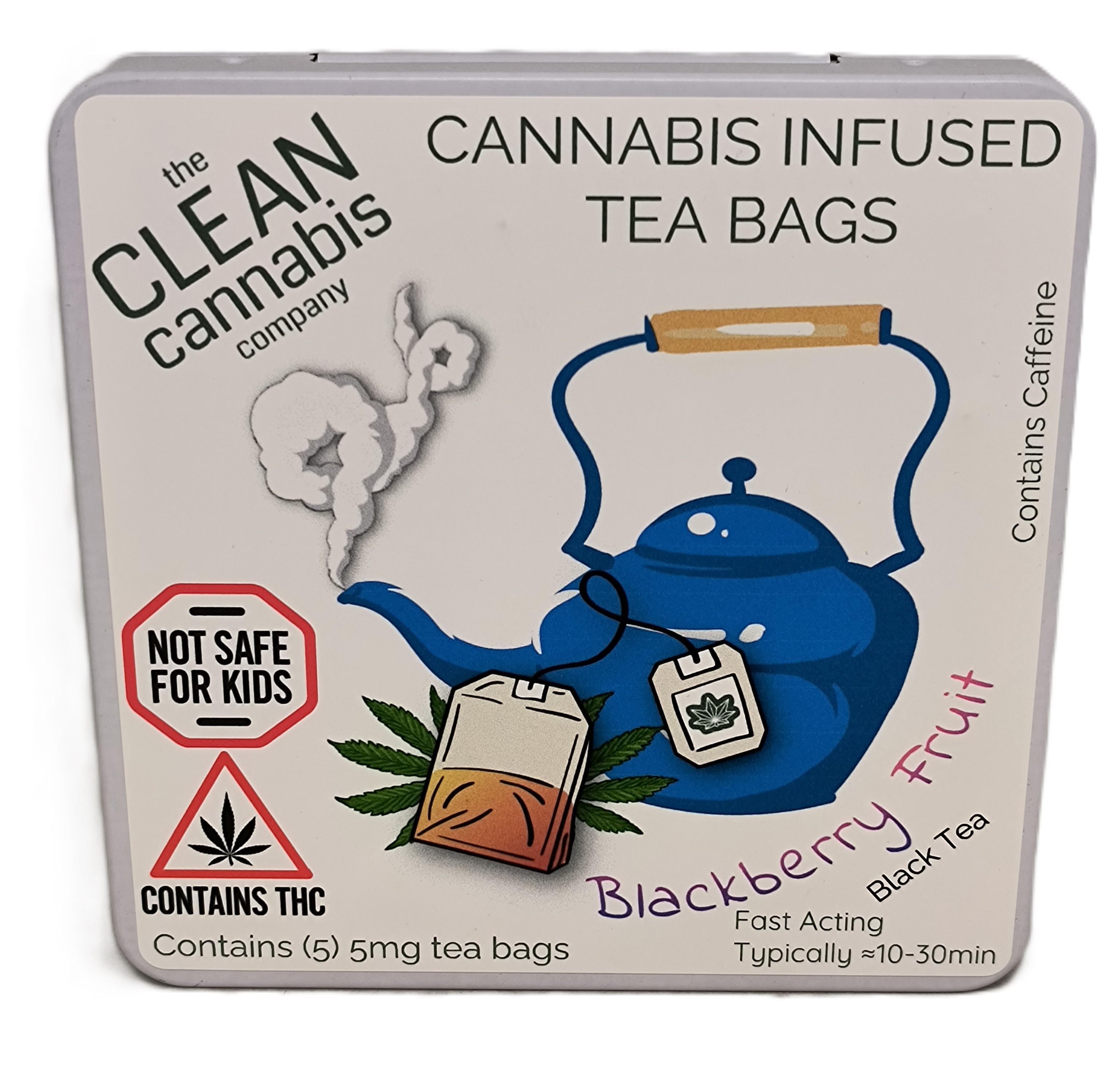 Blackberry Tea Bags | 25mg THC | Clean Cannabis