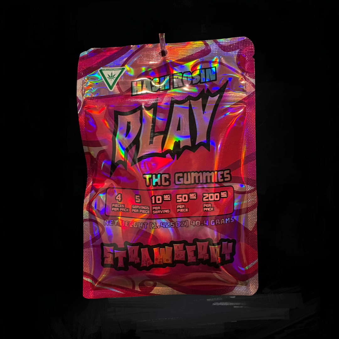 Strawberry  |  Live Rosin Gummies | 4 x 50mg (200mg)