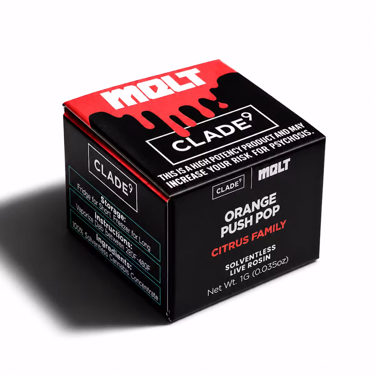 Melt x Clade 9 Concentrate 1g Live Rosin- Orange Push-Pop