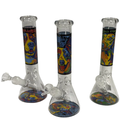 LuvBuds | SirEEL | 10"  Beaker Bong w/ Assorted Tube Designs & Bowl
