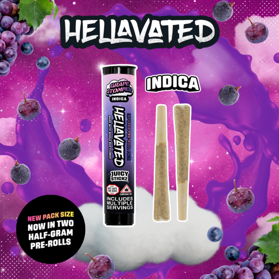 2pk Juicy Stickz | Grape Stomper | 0.5g