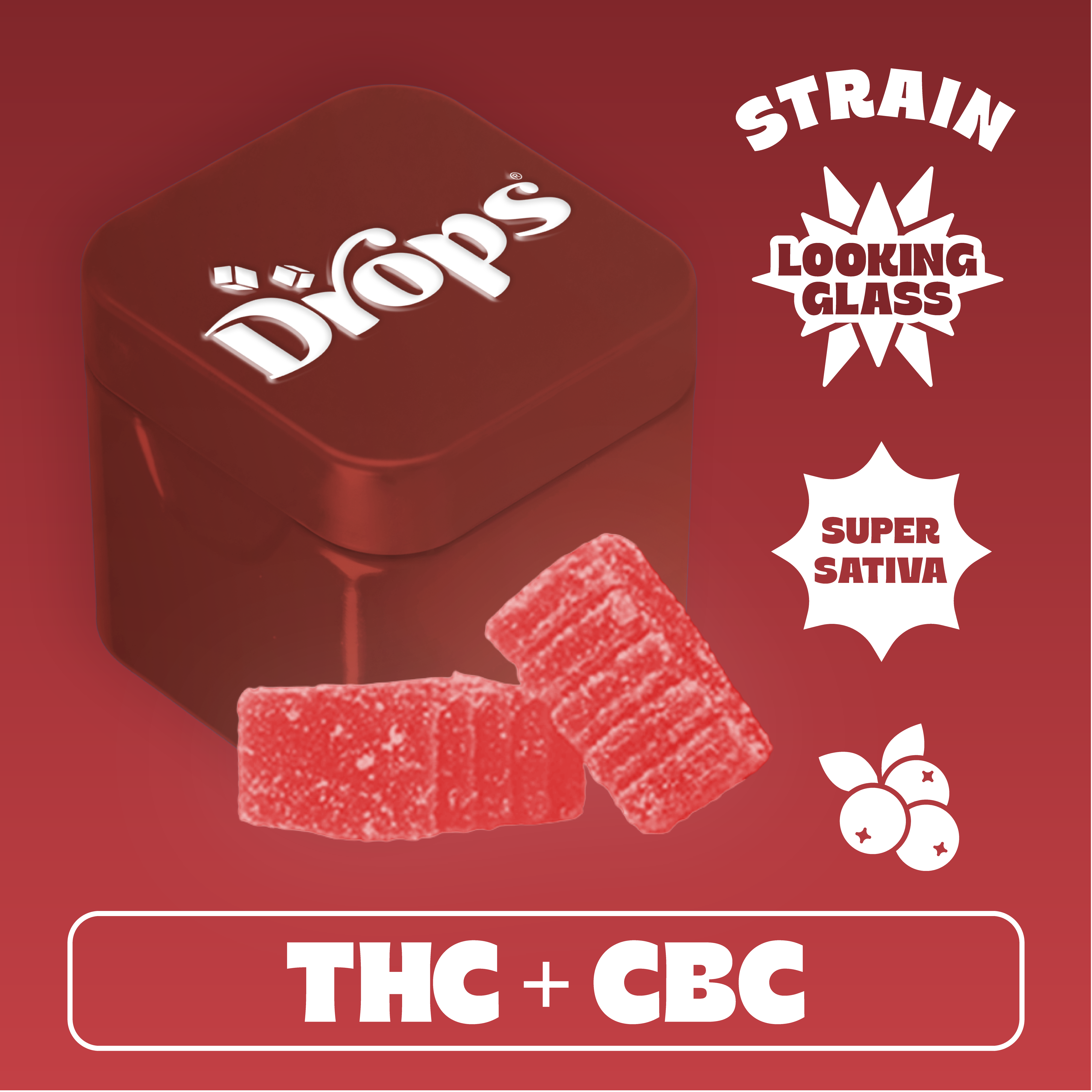 Cranberry | Looking Glass Rosin Jellies | 2pk | 100mg
