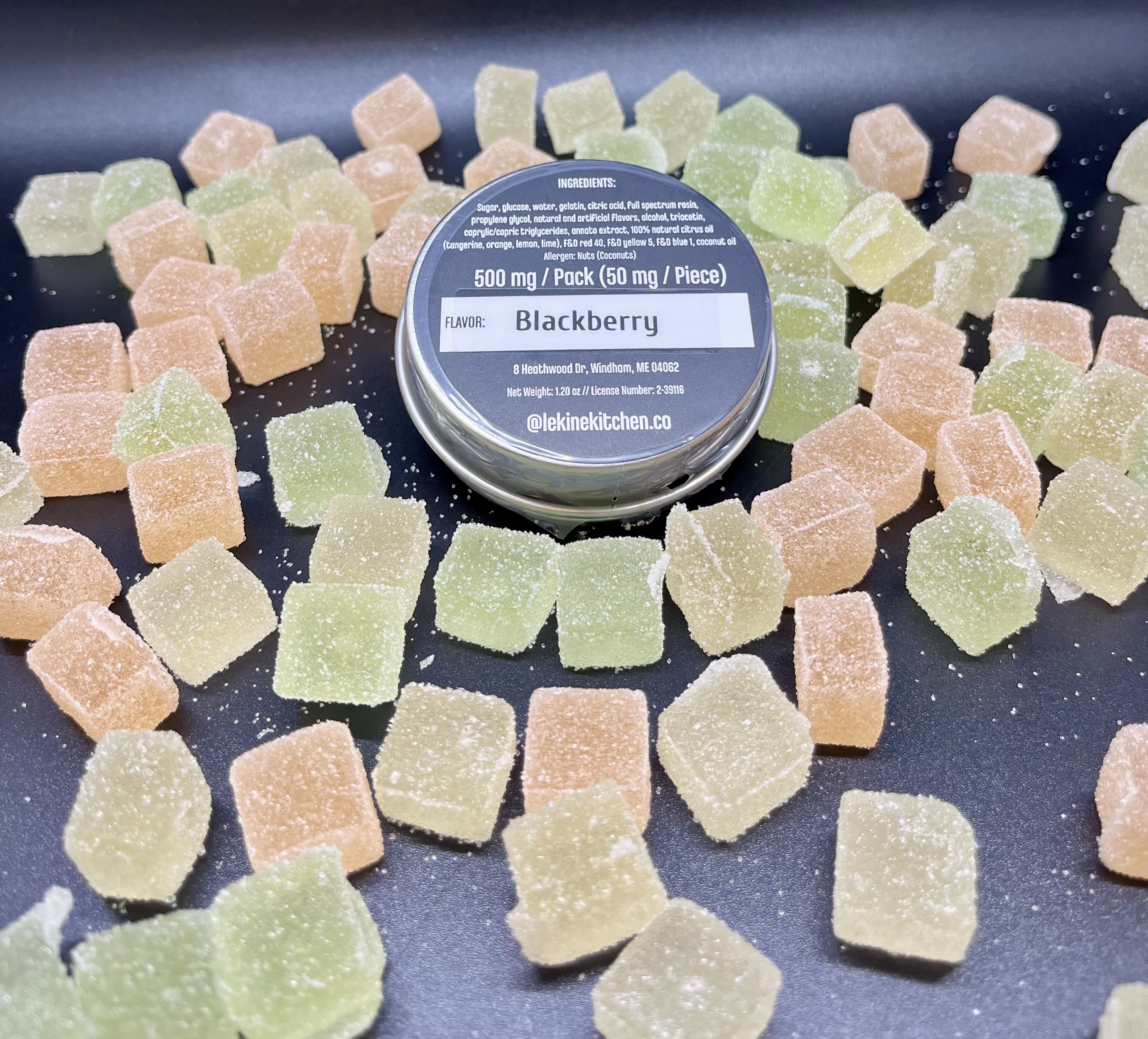 Undertow x Le Kine Kitchen: Blackberry 50mg/ Hash Rosin Gummies
