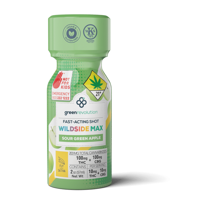 Wildside Green Apple Shot | 100mg