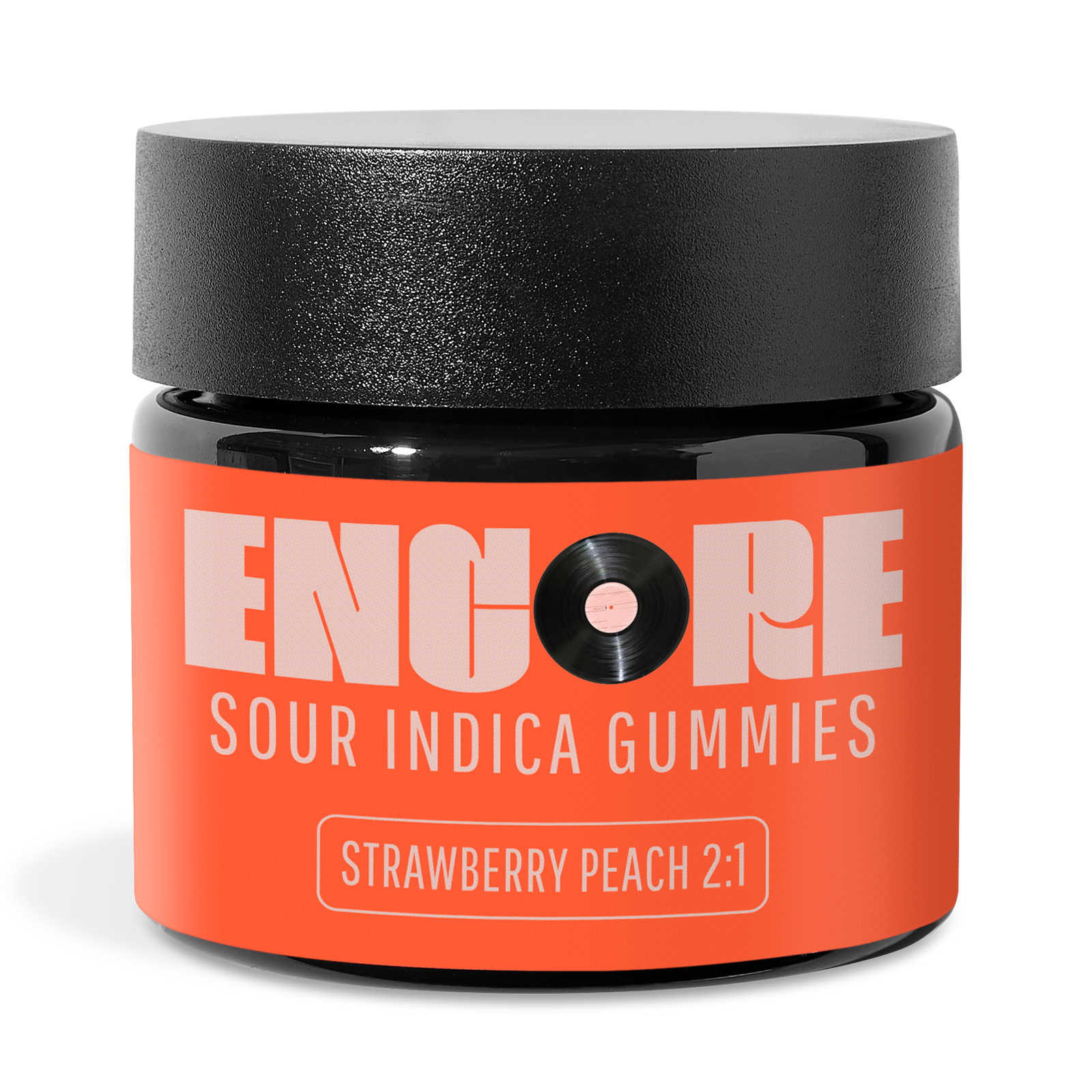 ENCORE Gummies 100mg: Sour Strawberry Peach 2:1 THC:CBD 10pc