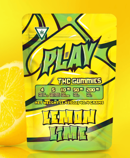 Gummies | Lemon Lime | 200mg 4pk | Play