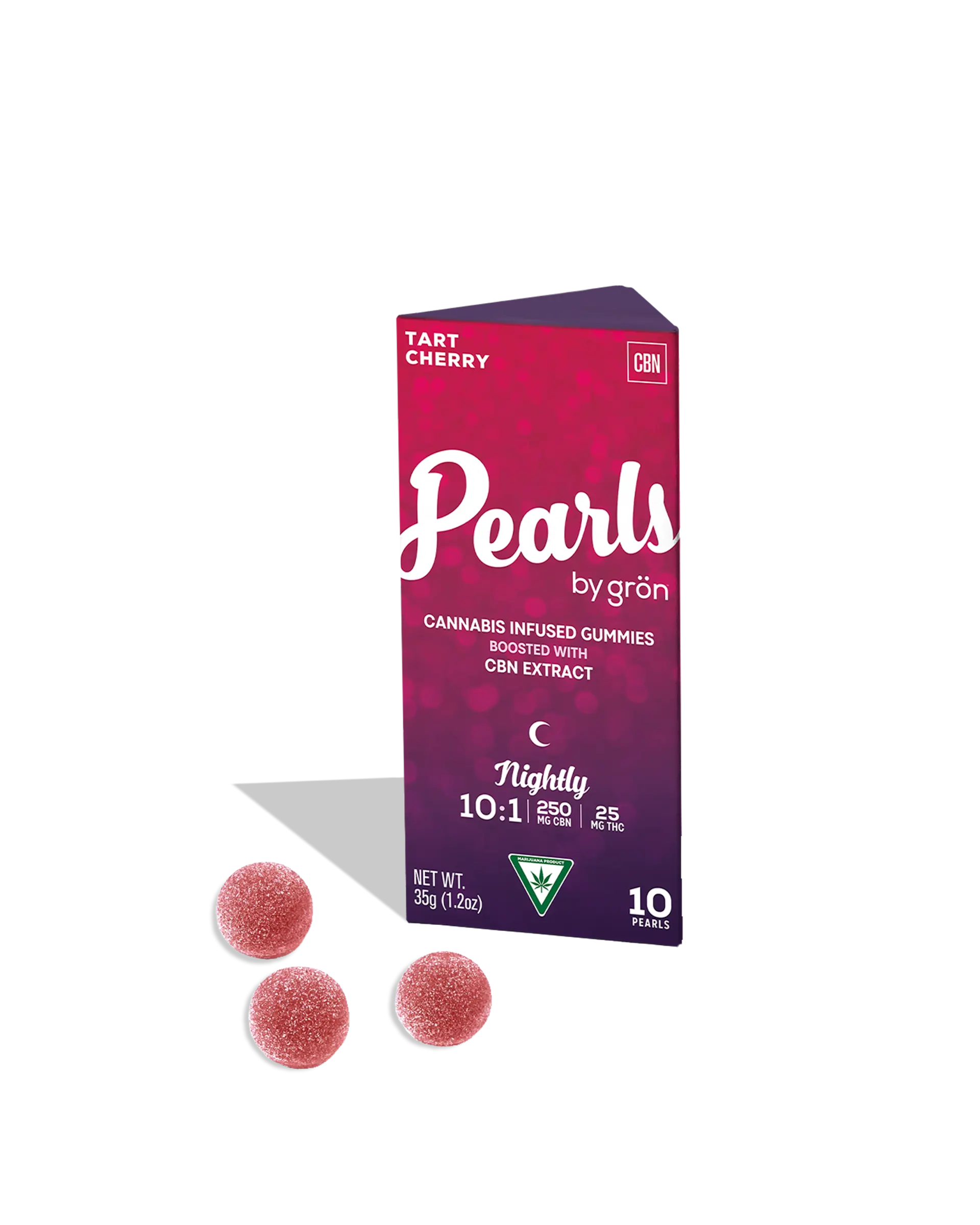 Pearls Gummies Tart Cherry 10:1 CBN/THC 25mg