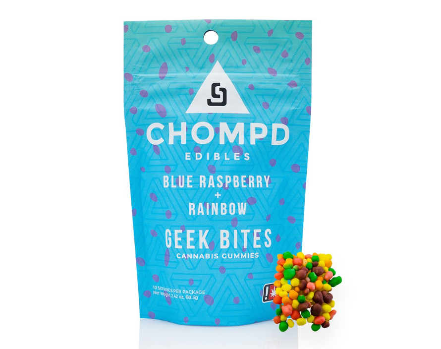 Blue Raspberry Rainbow Geek Bite 10pc | 100mg