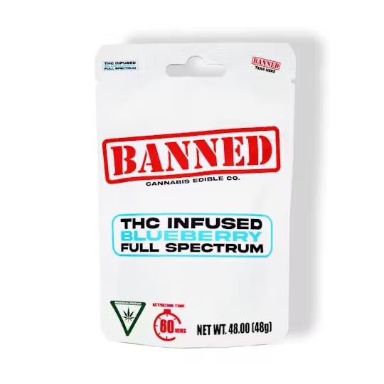 Banned | 200mg Gummies | 4pk | Blueberry