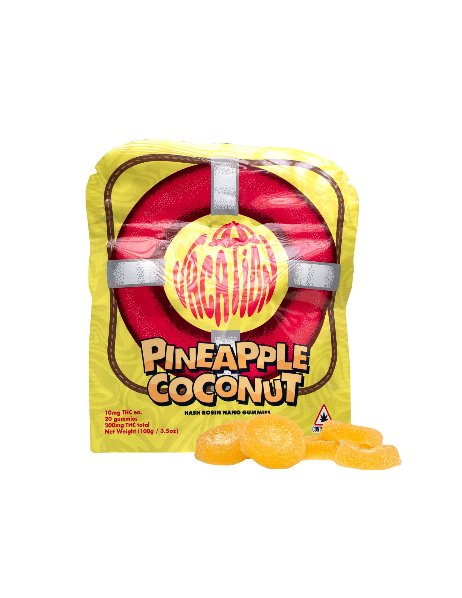 Pineapple Coconut | Hash Rosin Gummies | 20pk | 100mg product photo