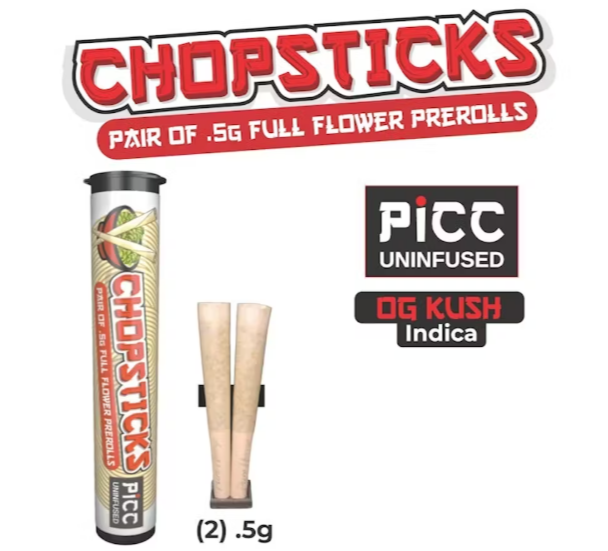 Chopstix | OG Kush Uninfused Preroll 2-Pack | 1g