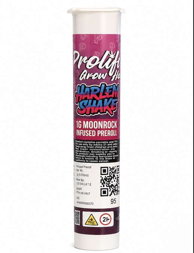 Prolific Harlem Shake Moonrock Infused PreRoll