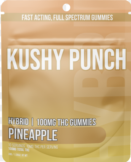 Kushy Punch - Gummies - Pineapple (H) (100mg)