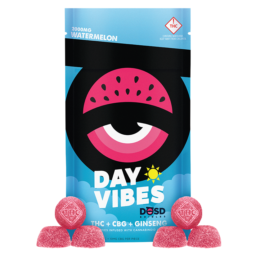 DAY VIBES Watermelon CBG Nano Bites EXTREME POTENT | 2000mg