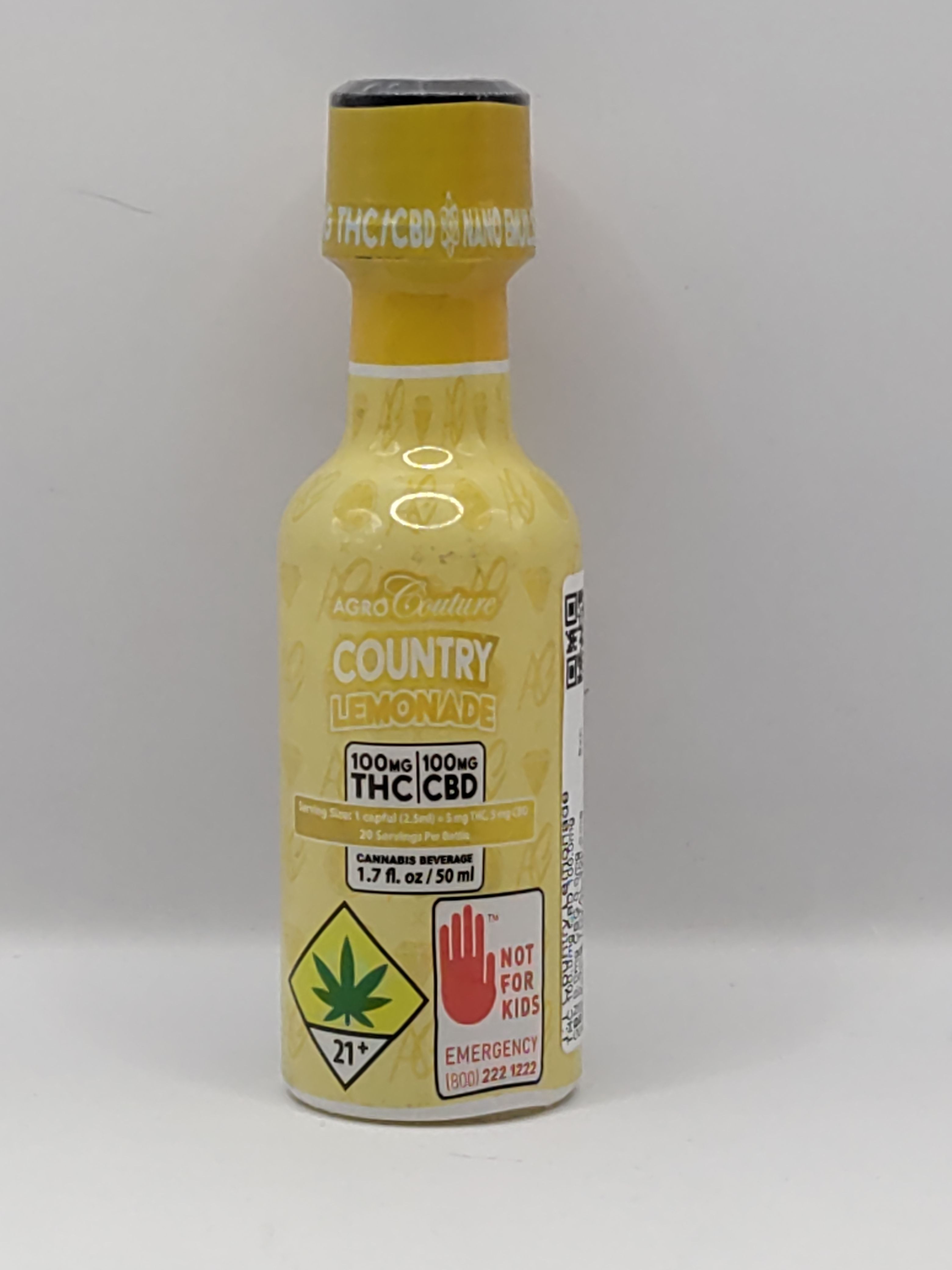 1:1 CBD Country Lemonade Shot 100mg Agro Couture