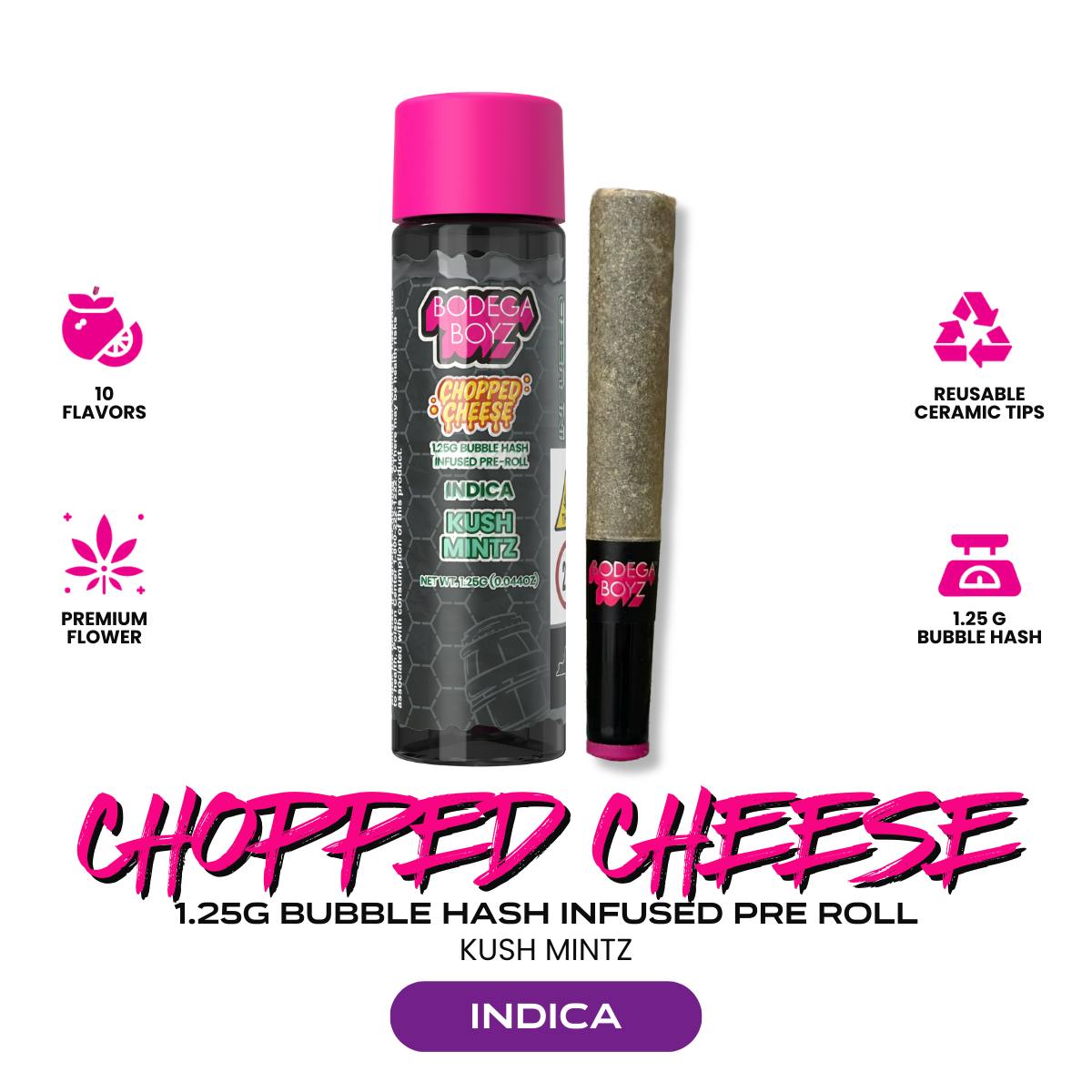 Bodega Boyz - Kush Mintz Bubble Hash Infused Preroll - 1.25g