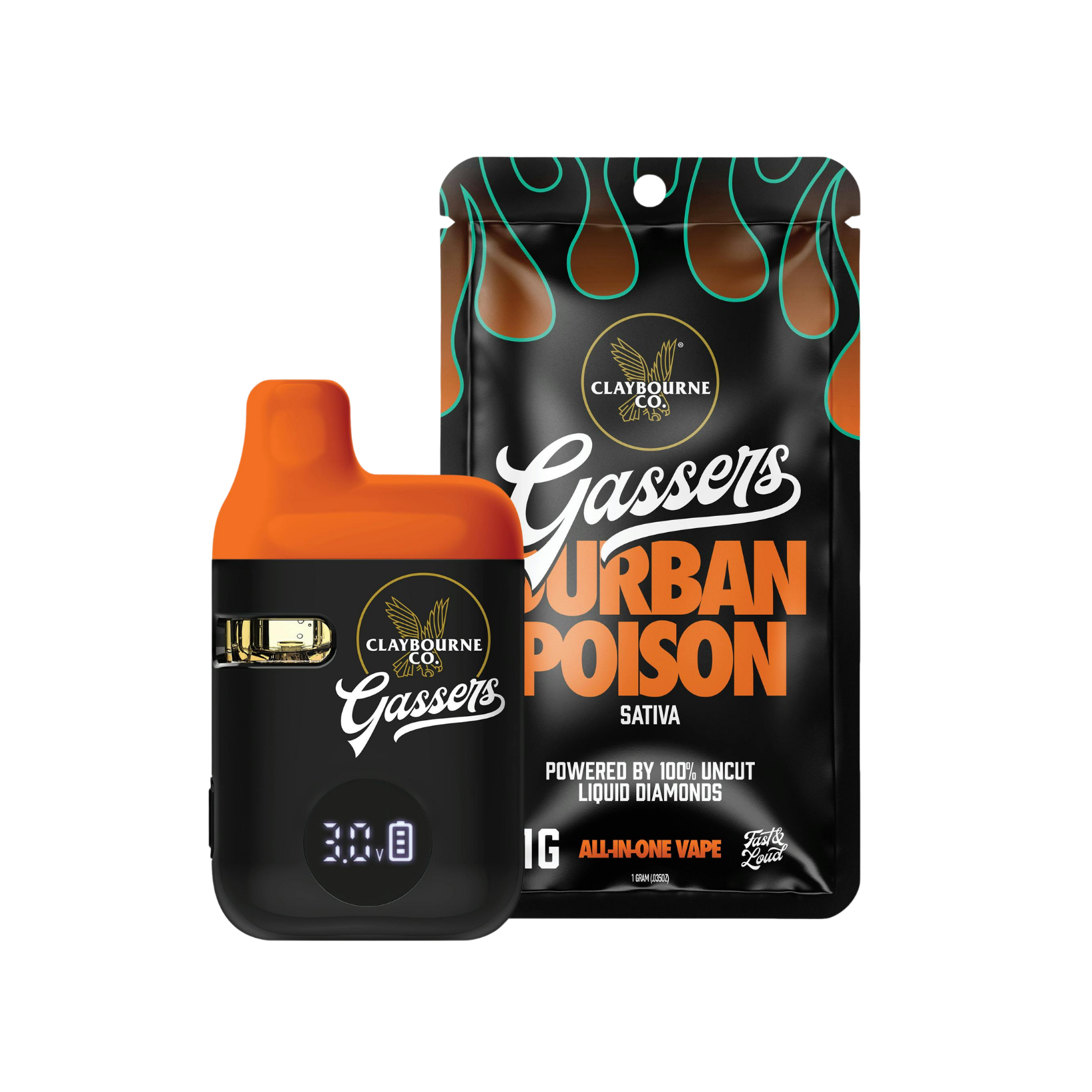 Claybourne Co. Gassers - Durban Poison Liquid Diamonds Vape - 1g