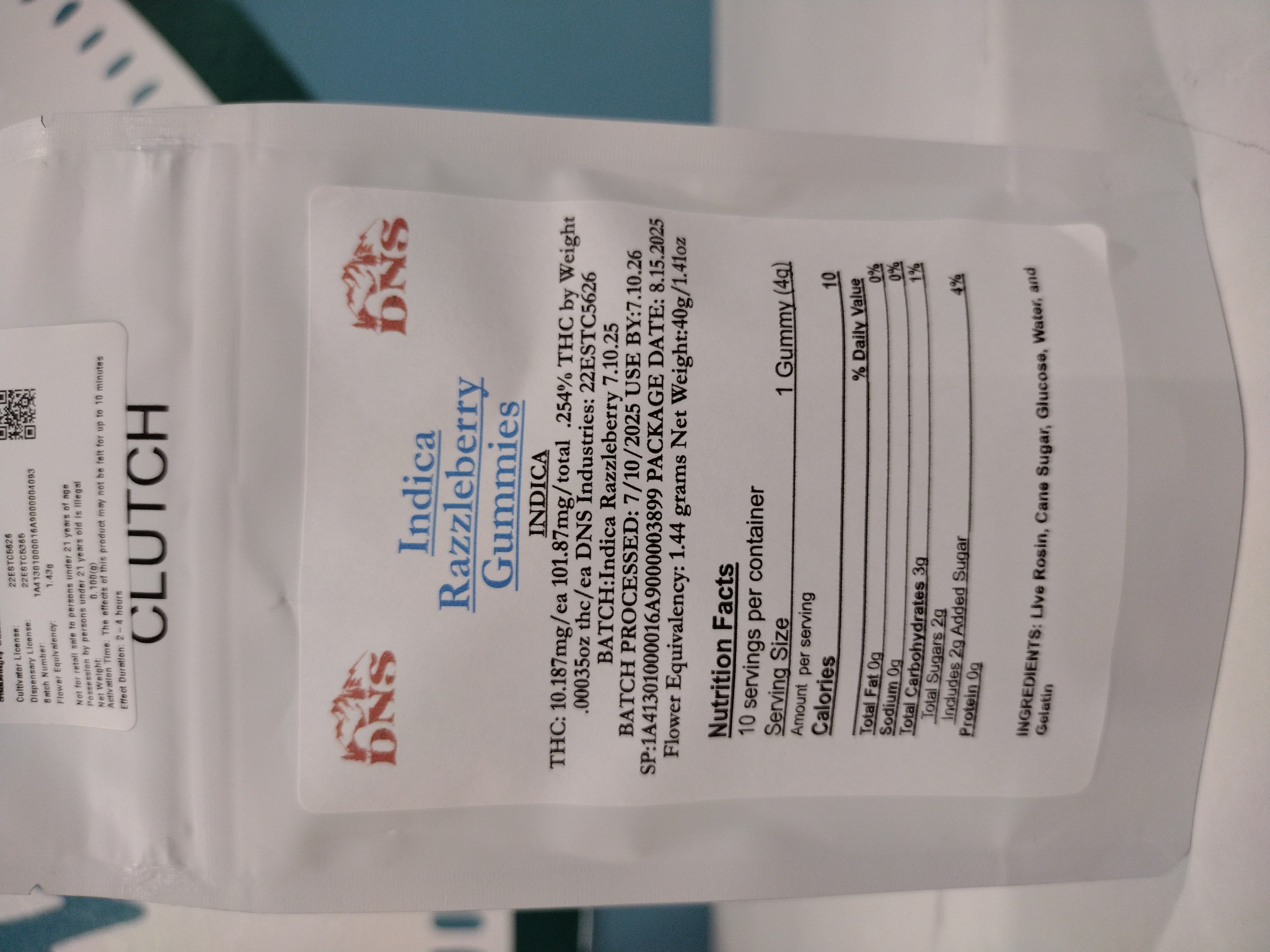 Indica - 102mg - Razzleberry Gummies