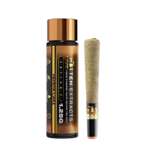 Mitten Extracts Live Sauce Infused Pre-Roll - Papaya Cake