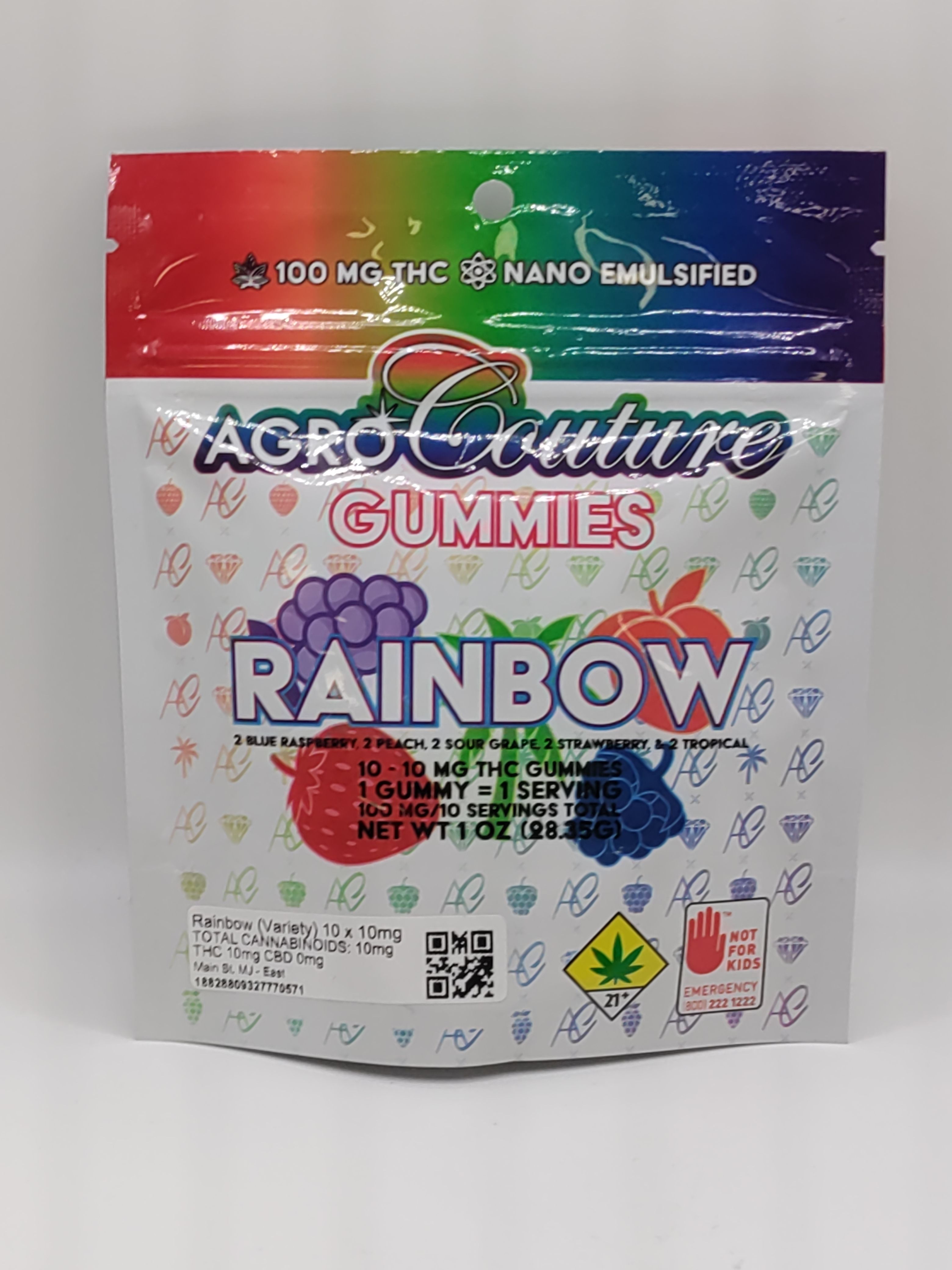Rainbow Variety Gummies 100mg Agro Couture