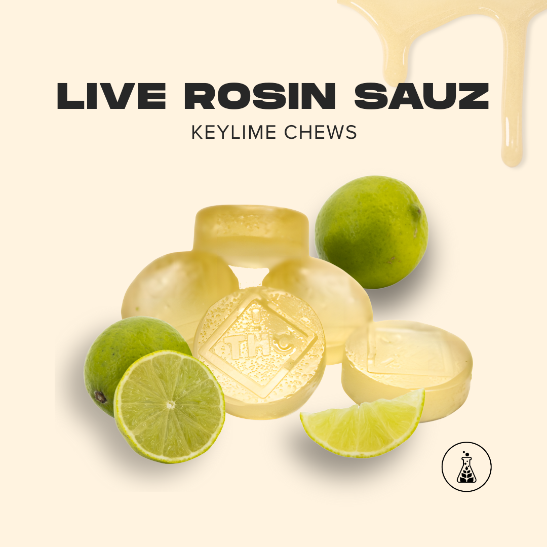 Live Rosin Sauz Keylime Chews 100mg 10pk
