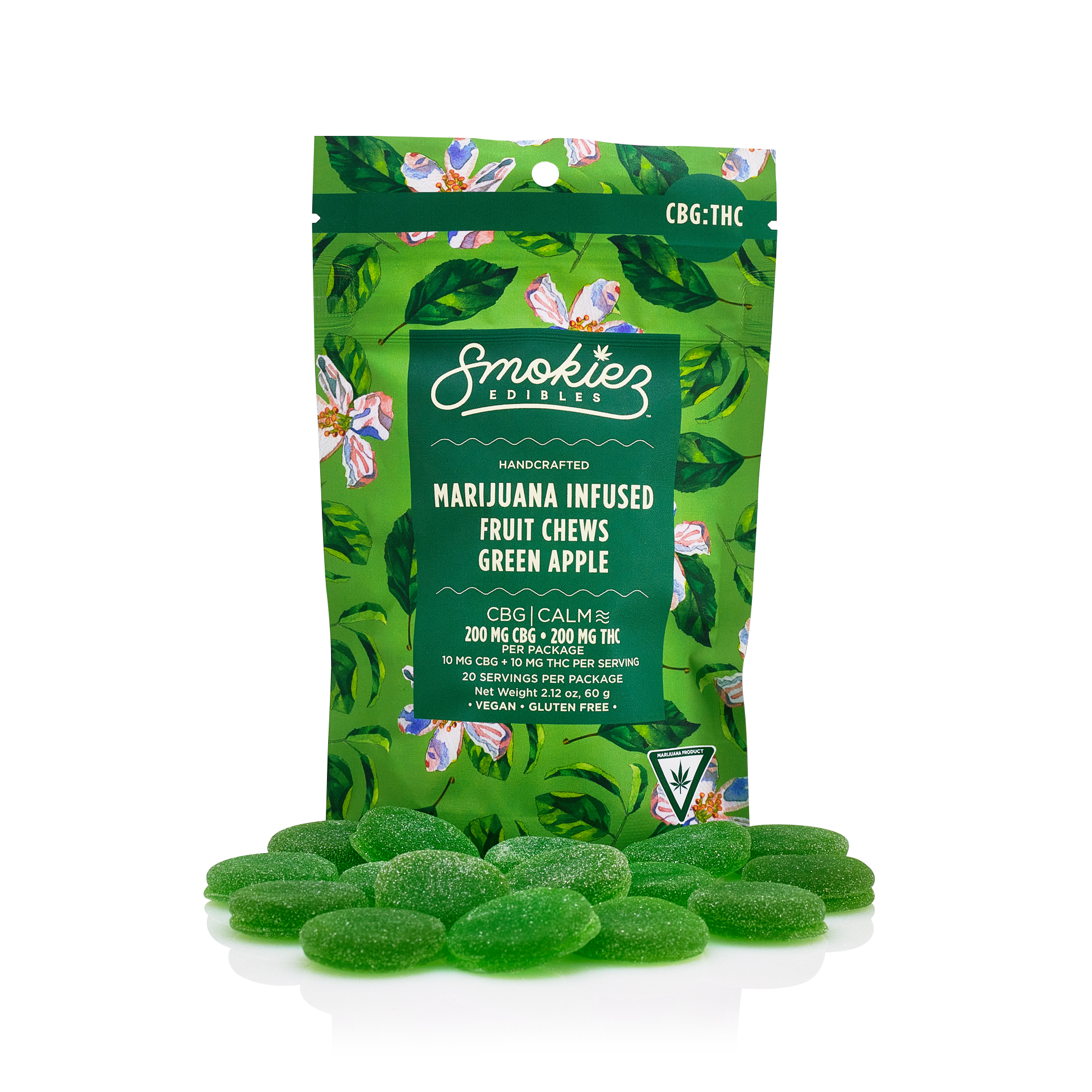 Smokiez   Sweet Green Apple   200mg 1:1 Cbg:Thc