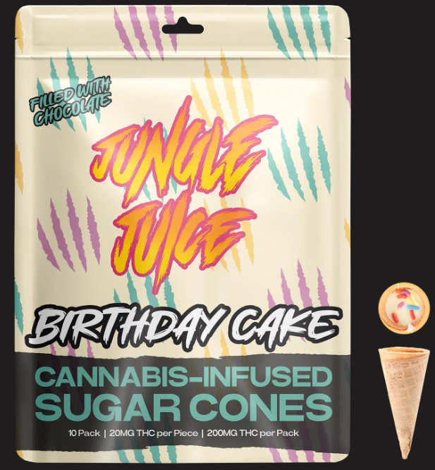 Jungle Juice  - Birthday Cake - 200mg Sugar Cone