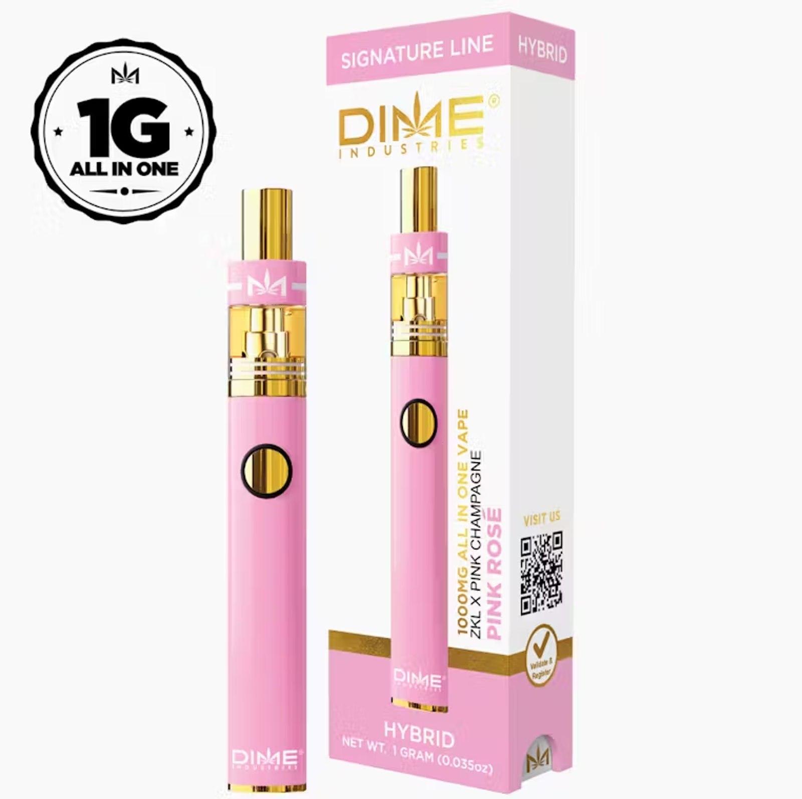DISPOSABLE (DISTILLATE) - - HYBRID - PINK ROSE