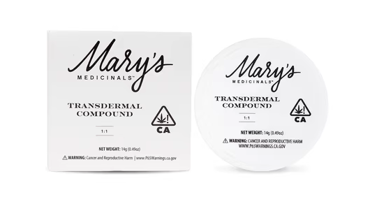 Mary's Medicinals Compound Relief 1-1 Topicals Transdermal CBD THC 1oz