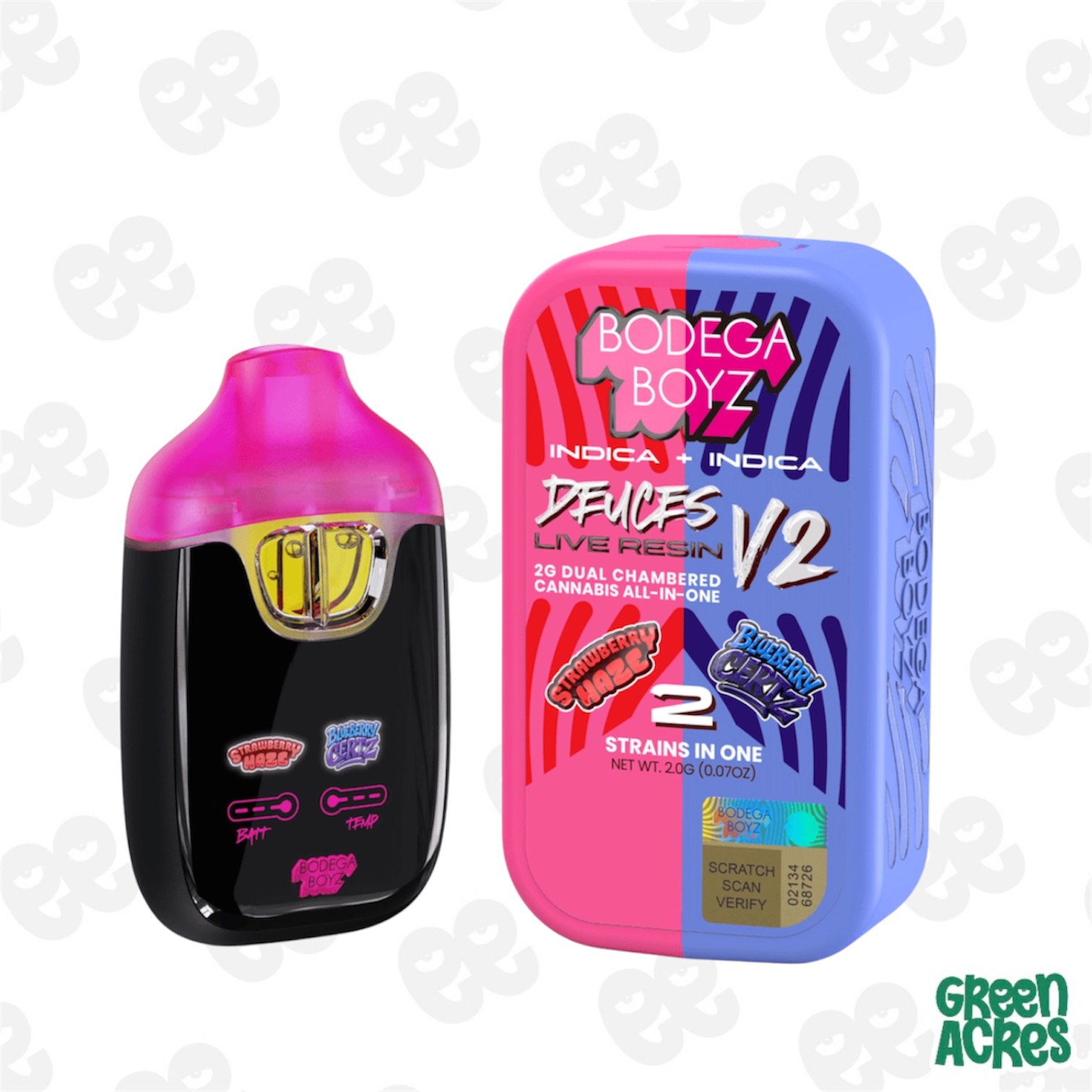 Bodega Boyz: Strawberry Haze x Blueberry Certz 2G Live Resin Disposable